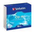 VERBATIM 43415 CD-R Slim 80MIN/700MB, 52x 10 Pcs