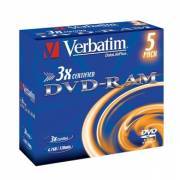 VERBATIM 43450 DVD-RAM Jewel 4.7GB 3x 5 Pcs
