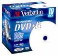 VERBATIM 43508 DVD+R Jewel Case 4.7 GB 16x printable 10 Stck