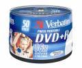 VERBATIM 43512 DVD+R Spindle 4.7GB 1-16x print wide 50 Pcs