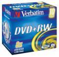 VERBATIM 43527 DVD+RW Jewel 4.7GB 8x 10 Pcs