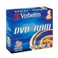 VERBATIM 43529 DVD-RAM Jewel 4.7 GB 5x 5 Stck