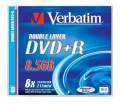 VERBATIM 43540 DVD+R Jewel 8.5GB 8x DL, 1 Pcs