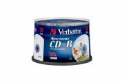 VERBATIM 43579 CD-R Spindle 80MIN/700MB 52x print glossy o.L. 50