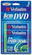 VERBATIM 43593 DVD-RW Jewel 1.46GB 2.4x 8cm 3 Pcs