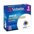 VERBATIM 43638 DVD-R Jewel 4.7GB 1-8x print archival 5 Pcs