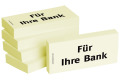 BIZSTIX 1301010106 Notiz 'Bank' 75x35mm gelb 5 x 100 Blatt
