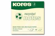 Kores N47475 NOTES recyc. 75x75mm 4-farb. ass./100 Bl. (12 Stk)