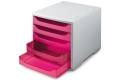 STYROBOX 275-8427.782 Schubladenbox grau 5 Fcher pink