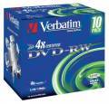 VERBATIM 43486 DVD-RW Jewel 4.7GB, 1-4x, 10 Pcs