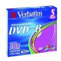 VERBATIM 43557 DVD-R Slim 4.7GB 1-16x color 5 Pcs