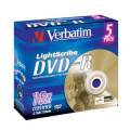 VERBATIM 43621 DVD-R Jewel 4.7GB 1-16x Lightscribe 5 Pcs