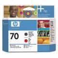 HP C9409A Printhead No 70, noir matt/red