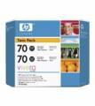 HP CB340A Ink Cartridge (2 pce) No 70, photo noir