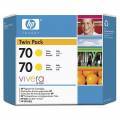 HP CB345A Ink Cartride (2 pce) No 70, jaune