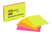 POST-IT 6445-SSP Super Sticky Big Notes 4x45 f. 4 couleurs ass.