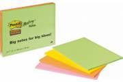 POST-IT 6845-SSP Super Sticky Big Notes 4x45 Blatt 4 Farben ass.