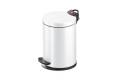 HAILO 0704-425 Poubelle pdale 4lt blanc acier