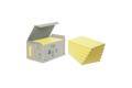 POST-IT 655-1B Bloc-notes Recycling 126x76mm jaune 6x100 feuille