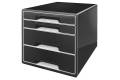 LEITZ 5252-00-95 Set tiroires CUBE 4 tiroires, noir/blanc