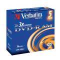 VERBATIM 43450 DVD-RAM Jewel 4.7GB 3x 5 Pcs