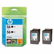 HP C9502A Ink Cartridge (2 pce) 56, noir  (nicht mehr lieferbar)