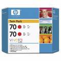 HP CB347A Ink Cartridge (2 pce) No 70, red