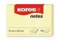 Kores N46057 NOTES 50x75mm jaune, 100 feuilles (12 pack)